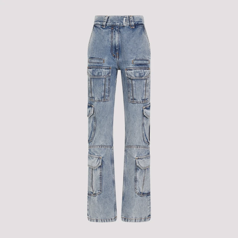Givenchy Pants Blue Cotton - Women