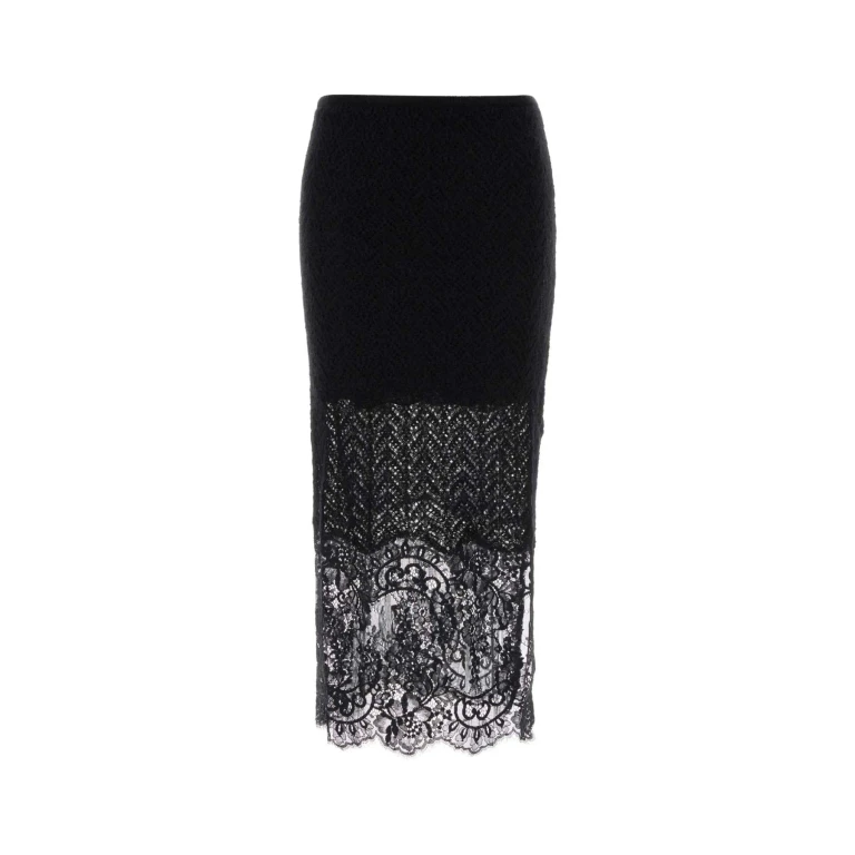Blumarine Black Knit Skirt