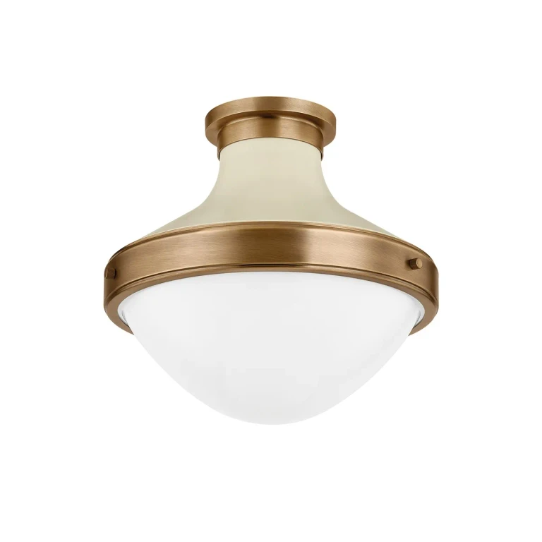 Patina Brass And Soft Sand Flush Mount from the Maxton Collection