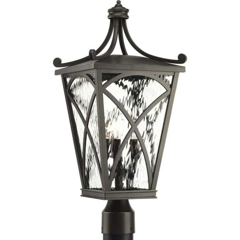 Oil Rubbed Bronze Three Light Post Lantern from the Cadence Collection