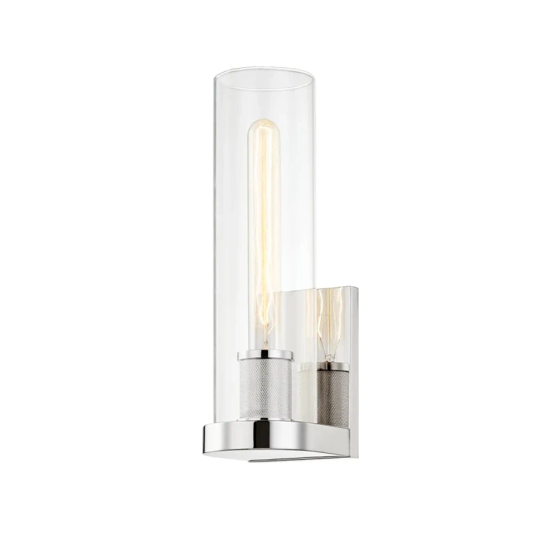 Polished Nickel One Light Wall Sconce from the Porter Collection