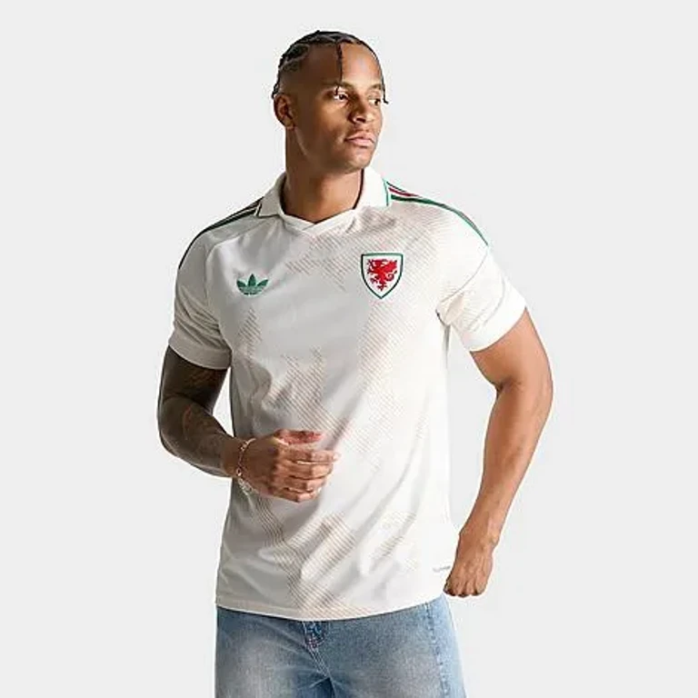 adidas Men's Wales 2026 Away Replica Soccer Jersey in Chalk White Size: XS