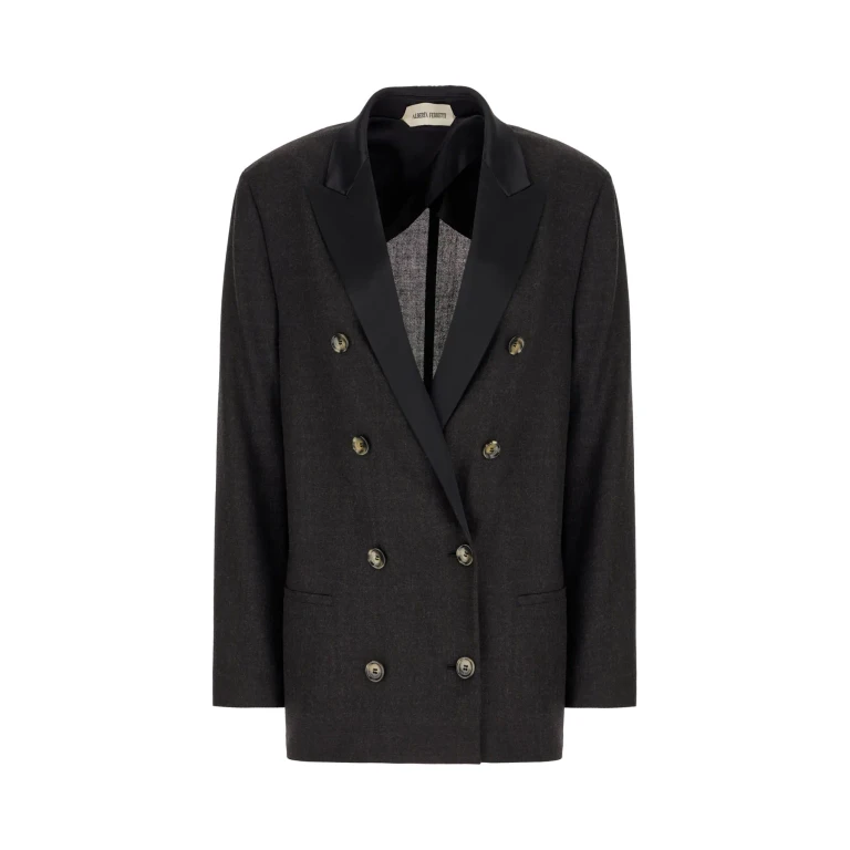 Alberta Ferretti Slate Wool Blazer