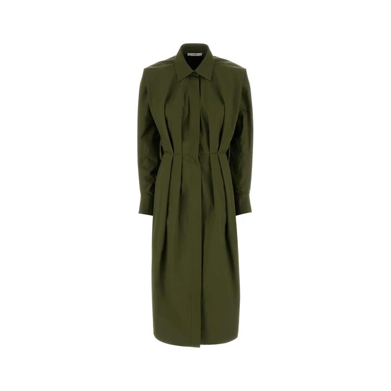 Givenchy Khaki Poplin Shirt Dress Exterior: Cotton Abiti - Women