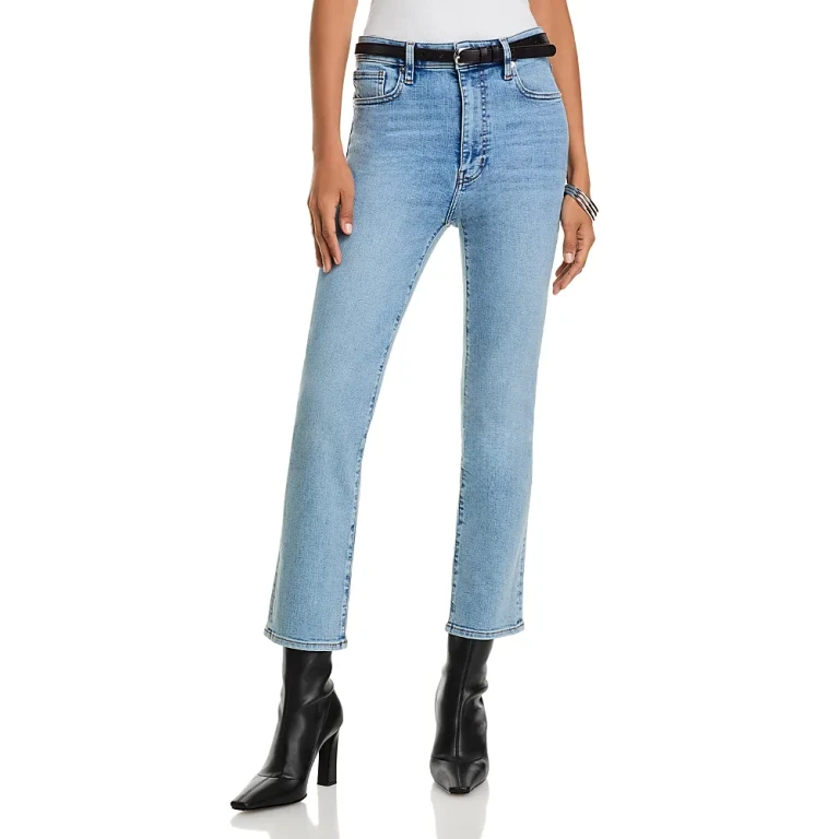 Frame The Pencil High Rise Crop Jeans in Canals