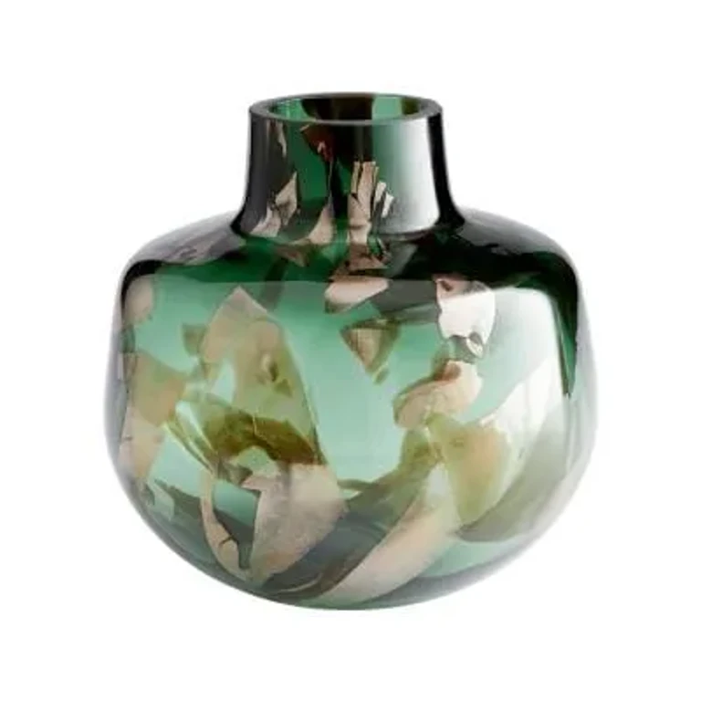 Maisha Vase in Green And Gold
