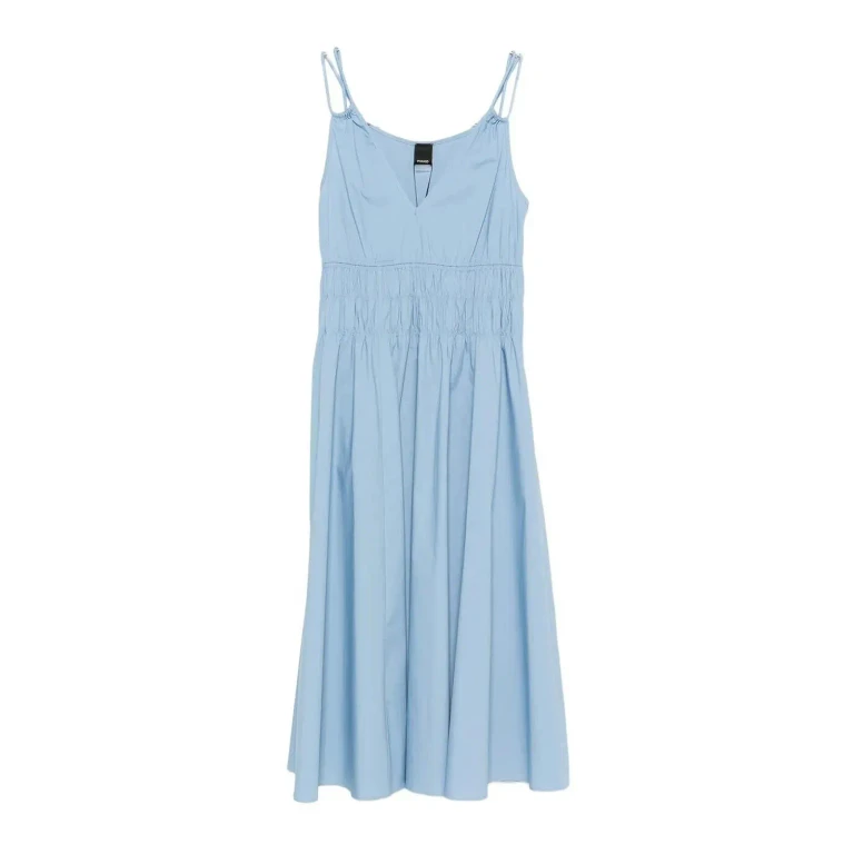 Pinko Robe Au Genou - Bleu Clair