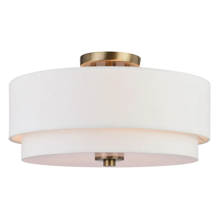 Matte Brass Semi-Flush Mount from the Burnaby Collection