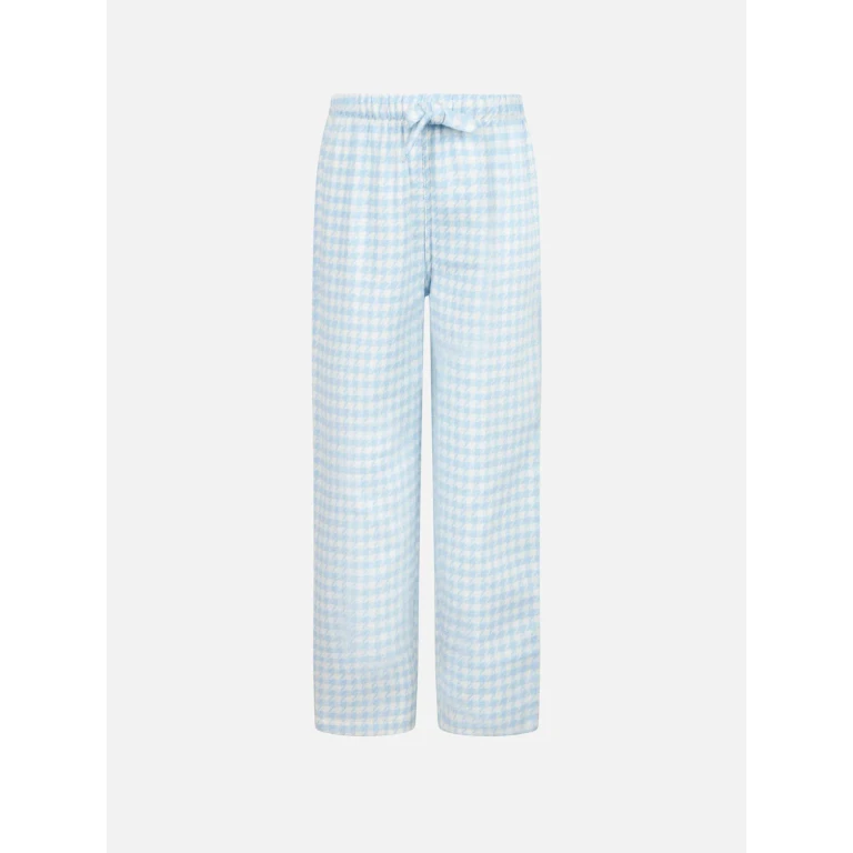 MC2 Saint Barth Kid Pajama Pants With Pied De Poule Print