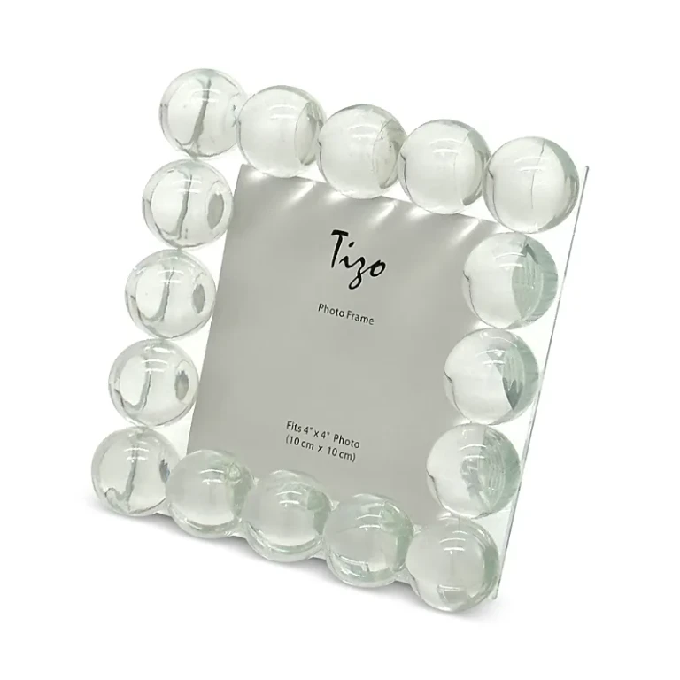 Tizo Clear Crystal Glass Single Bubble Frame, 4 x 4