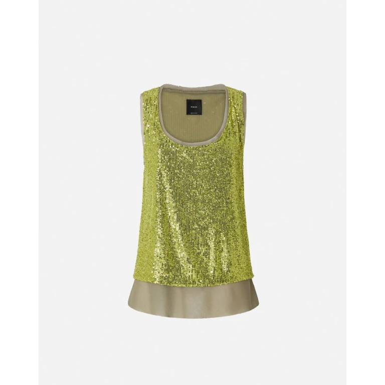 Pinko - Débardeur entièrement pailleté - S