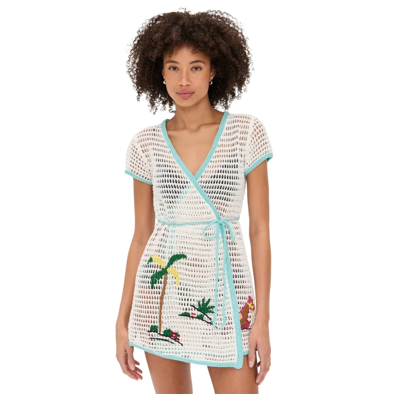 STAUD Spritz Kleid Riviera Ivory XL