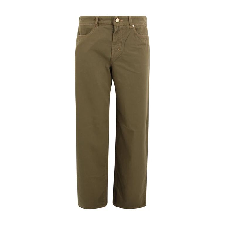 Max Mara Studio Trousers Green Denim - Women