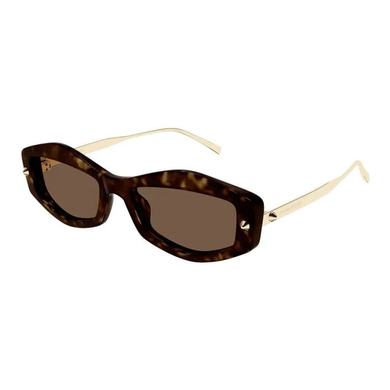 Alexander McQueen Brown Geometric Ladies Sunglasses AM0482S 002 55