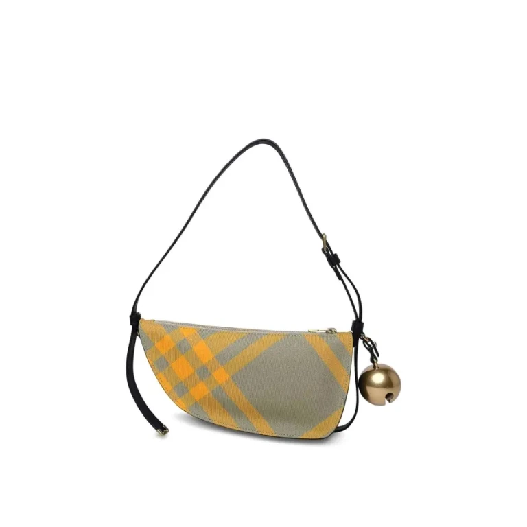 Burberry Embroidered Canvas Mini Shield Shoulder Bag