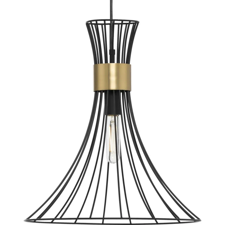 Matte Black One Light Pendant from the Lorin Collection