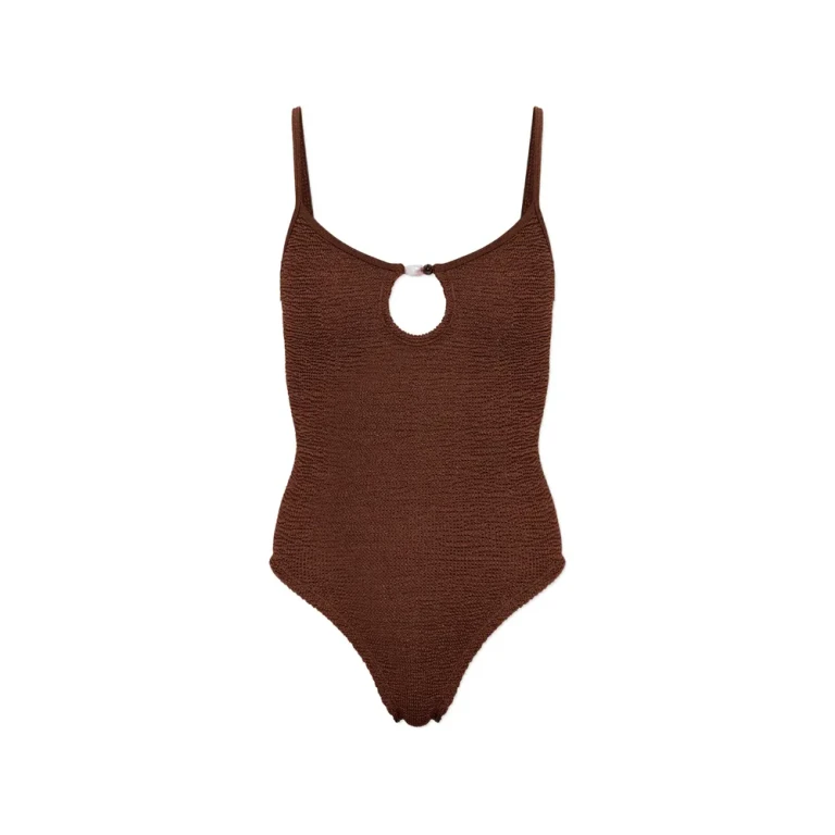 Hunza G Mia Beaded Crinkle Swimsuit