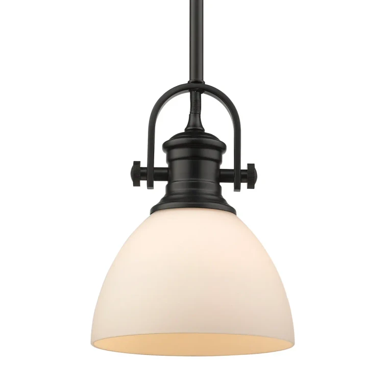 Golden Hines 9" Mini Pendant in Black