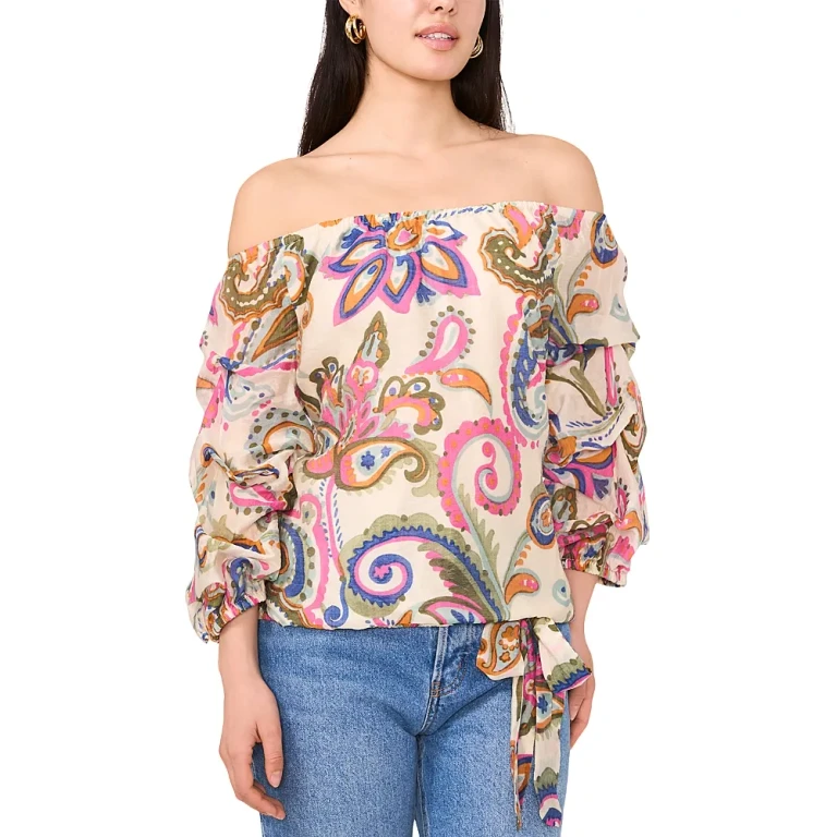 Vince Camuto Off Shoulder Bubble Sleeve Top