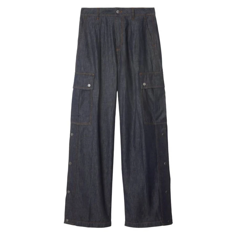 Burberry Cotton Denim Cargo Jeans