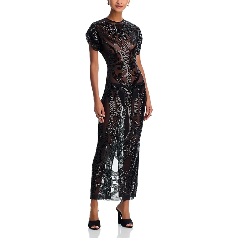 Norma Kamali Cap Sleeve Long Dress