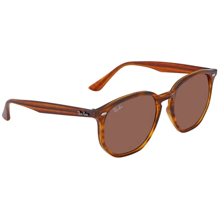 Ray Ban RB4306 Dark Brown Classic Mens Hexagonal Sunglasses RB4306 820/73 54