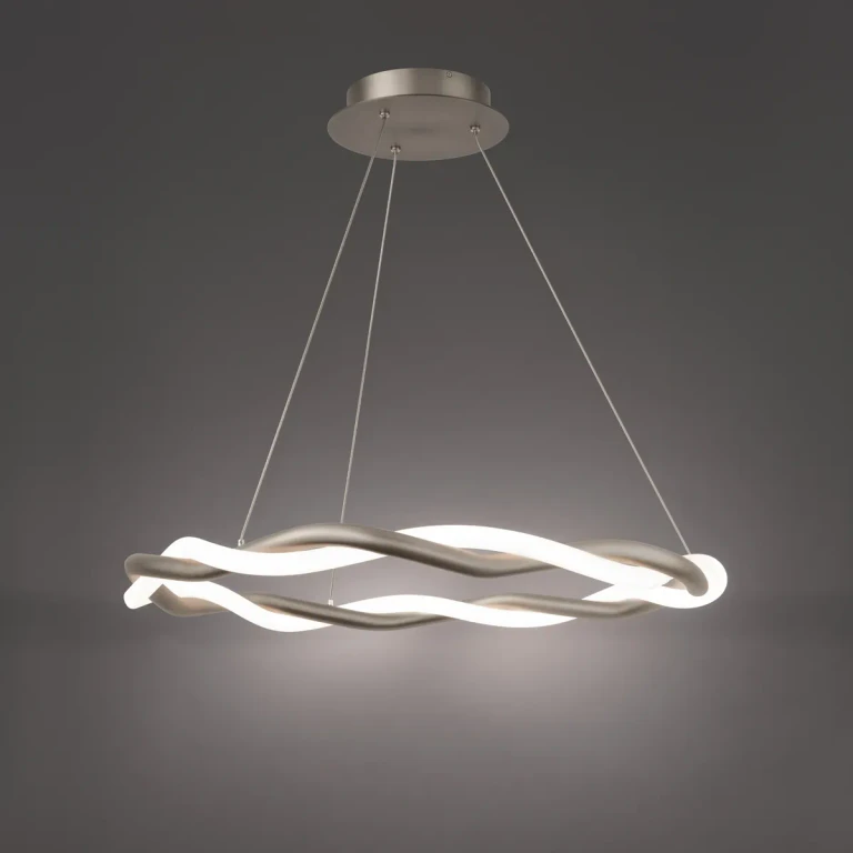 Brushed Nickel LED Pendant from the Escapade Collection