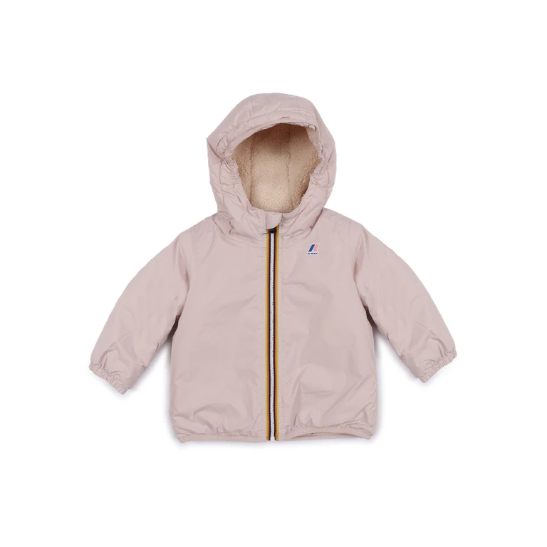 K-Way Kids E. LE VRAI 4.0 CLAUDINE ORSET DOWN JACKET Pink Short Puffer - Kids