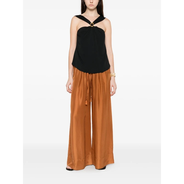 Forte Forte Forte Trousers Blu Silk - Women