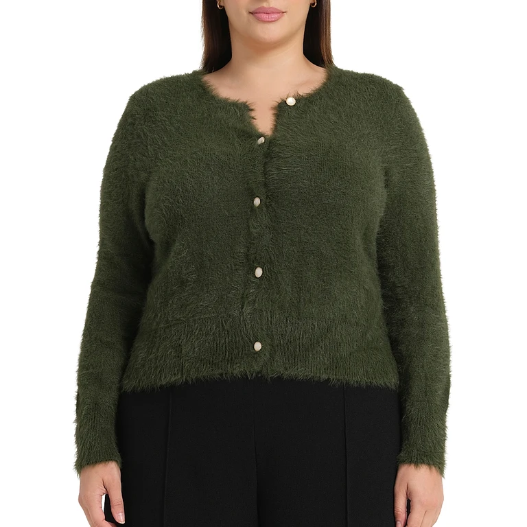 Estelle Plus Camille Eyelash Texture Cardigan