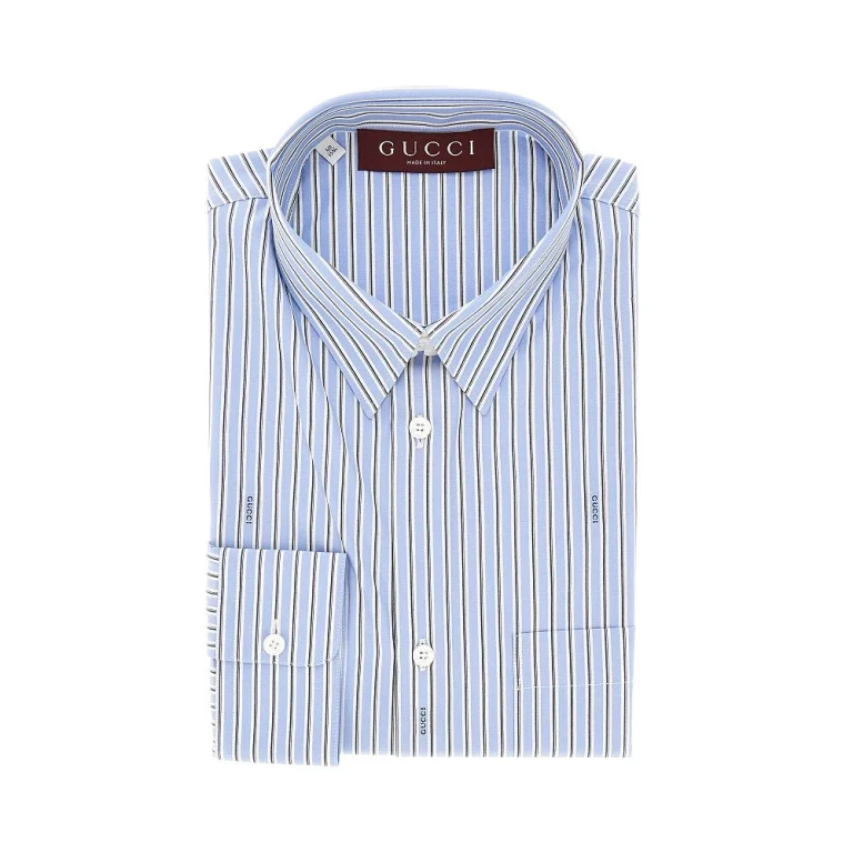 Gucci herenhemd van gestreepte katoenpopeline