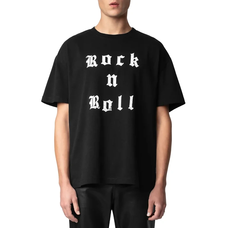 Zadig & Voltaire Teddy Cotton Studded Rock N Roll Graphic Tee