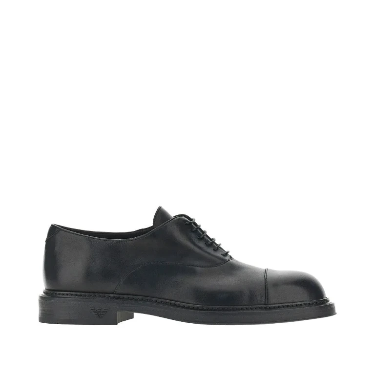 EMPORIO ARMANI Leather laced shoes Man 10