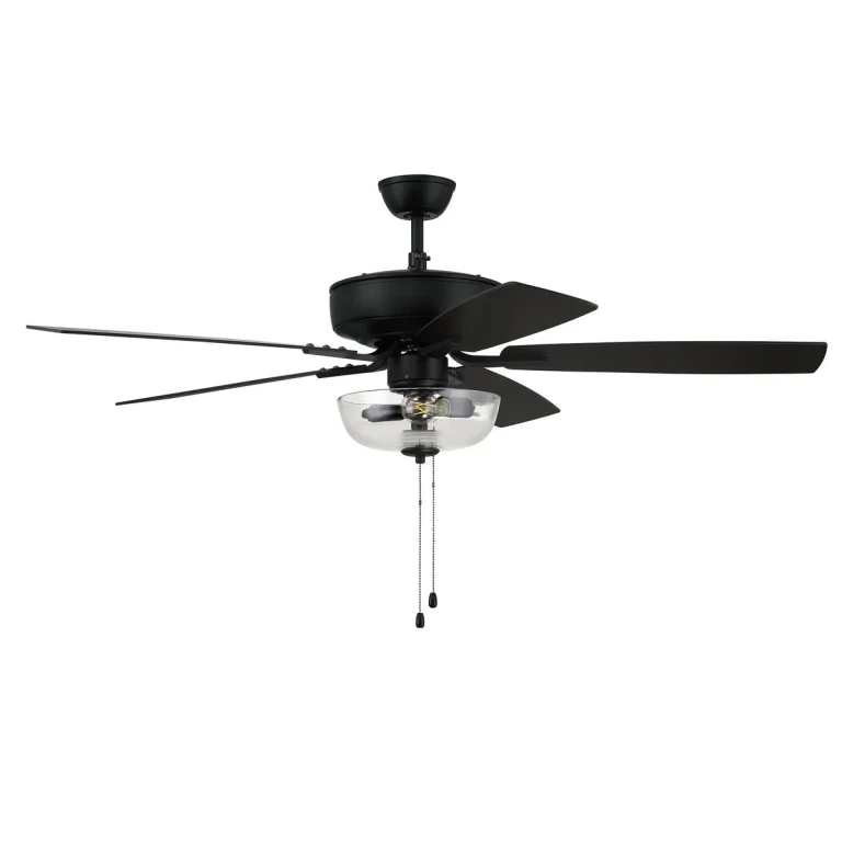 Flat Black 52"Ceiling Fan from the Pro Plus 101 Collection