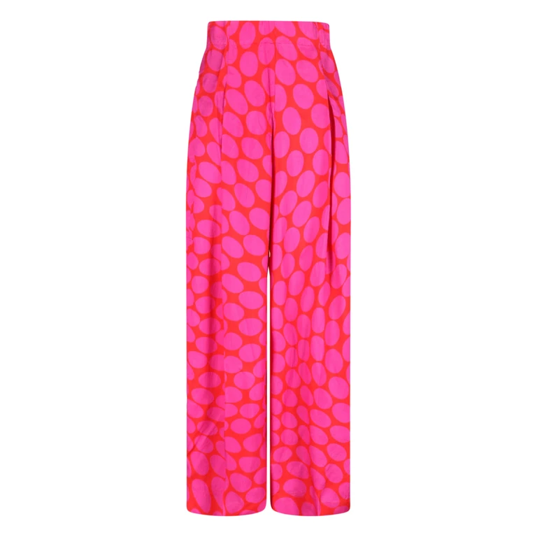 Dries Van Noten Trousers Pink Viscose - Women