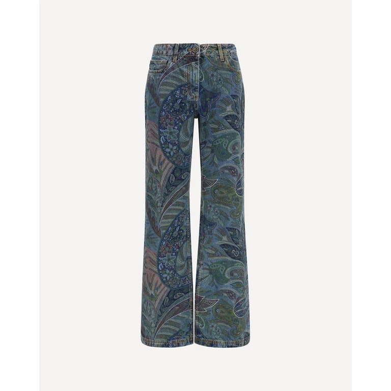 ETRO Flare Pants with paisley ramage motif Female 27