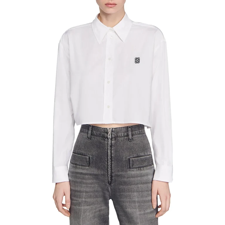 Sandro Kim Cropped Shirt