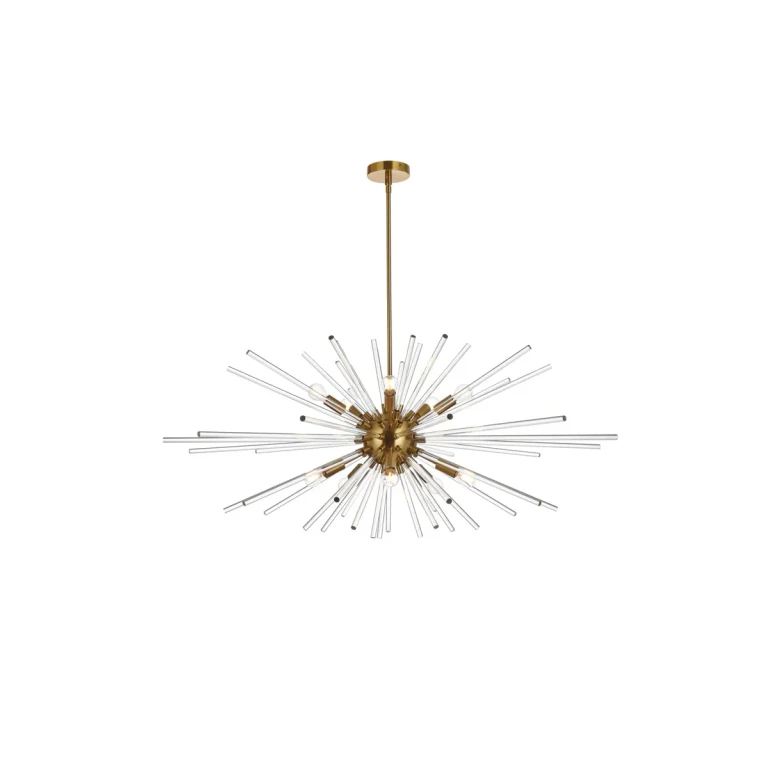 Gold Ten Light Pendant from the Sienna Collection