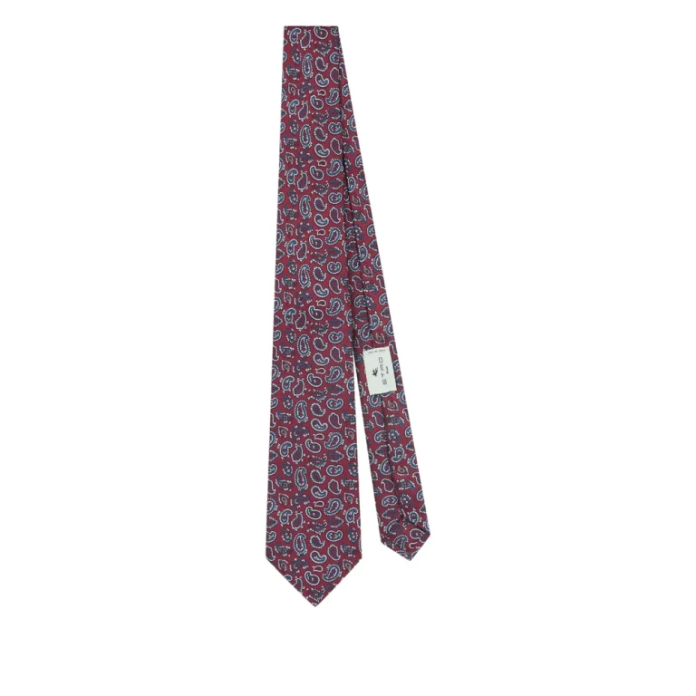 Etro Jacquard Paisley zijden stropdas