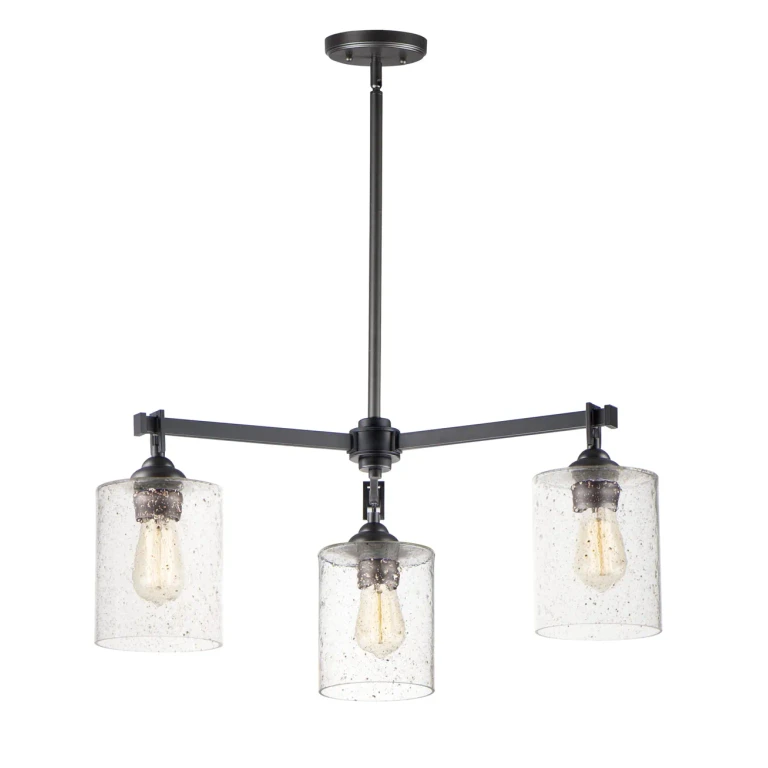 Maxim Stonehenge 3-Light Transitional Chandelier in Bronze - 25273SSBZ