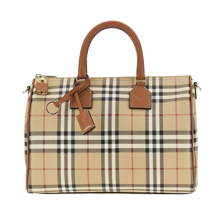 BURBERRY Medium Check bowling bag Woman One Size