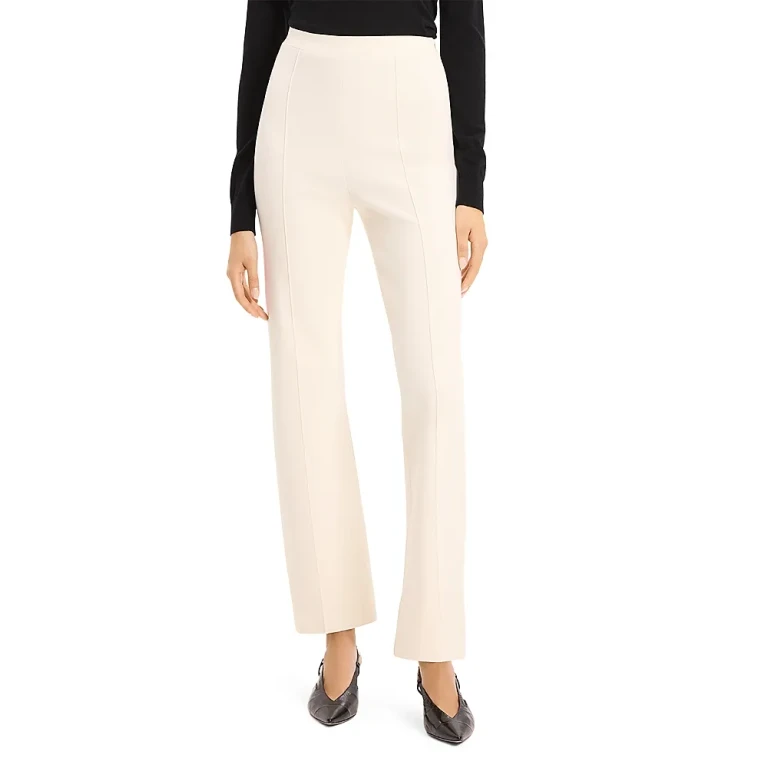 Theory Kick Flare Compact Crepe Pants