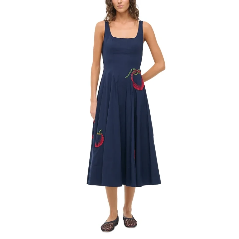 Staud Wells Poplin Dress