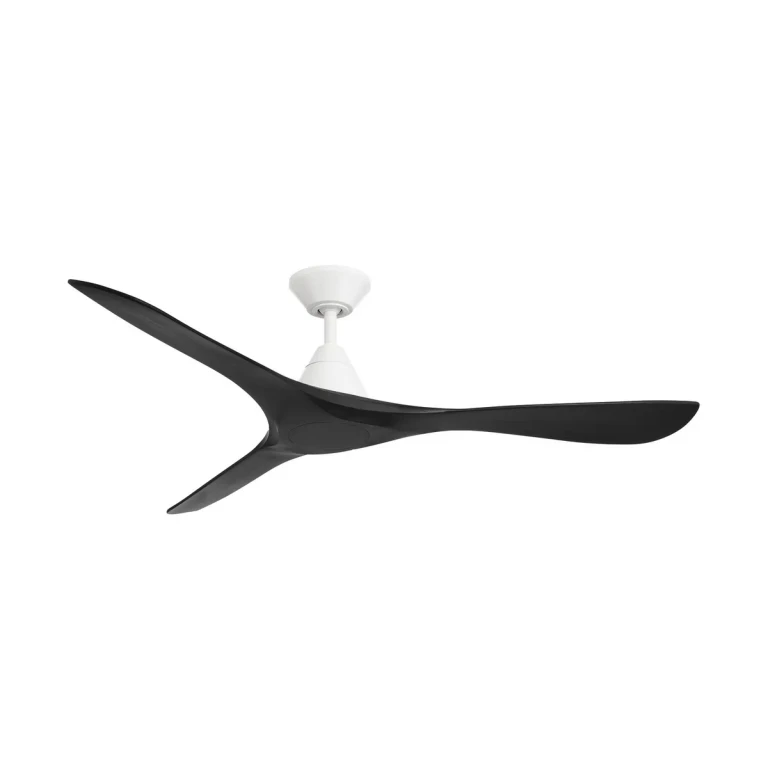 Matte White Matte Black 60" Ceiling Fan from the Carve Collection