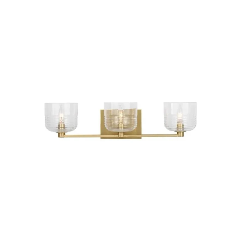 Satin Brass Bathroom Vanity Light from the Lochdale Collection