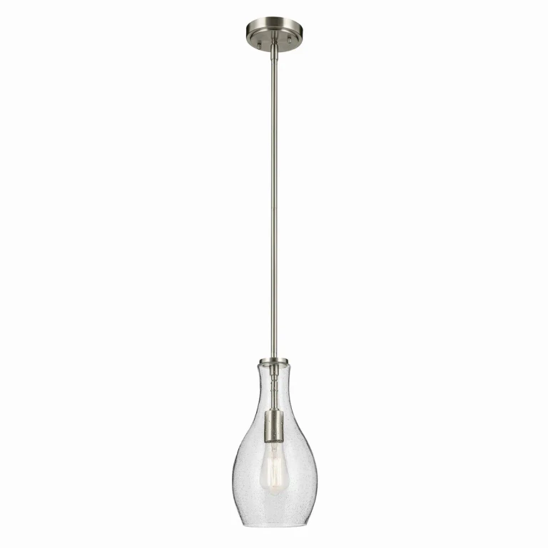 Brushed Nickel Pendant from the Everly Collection