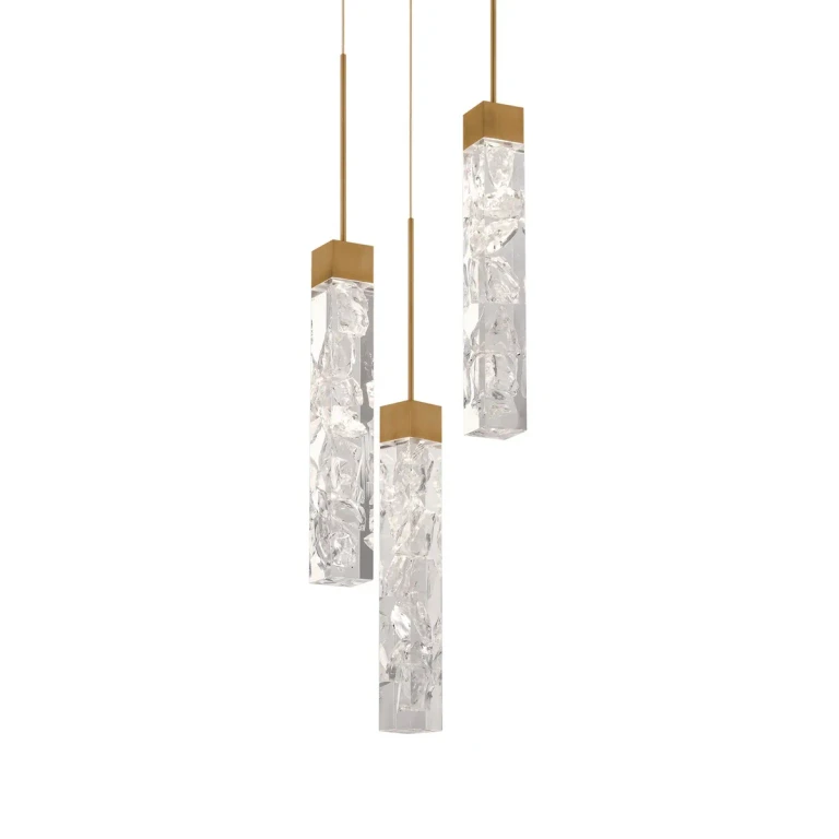 Aged Brass LED Pendant from the Minx Collection