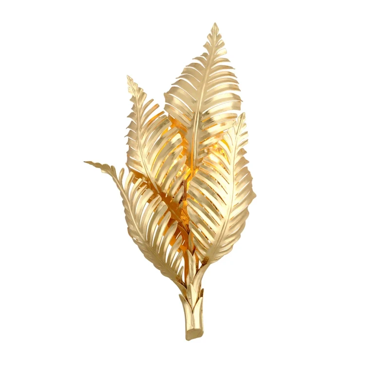 Gold Leaf Two Light Wall Sconce from the Tropicale Collection