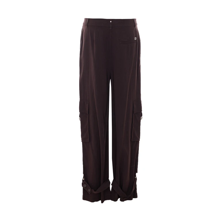 Liu Jo Trousers Brown Lyocell - Women
