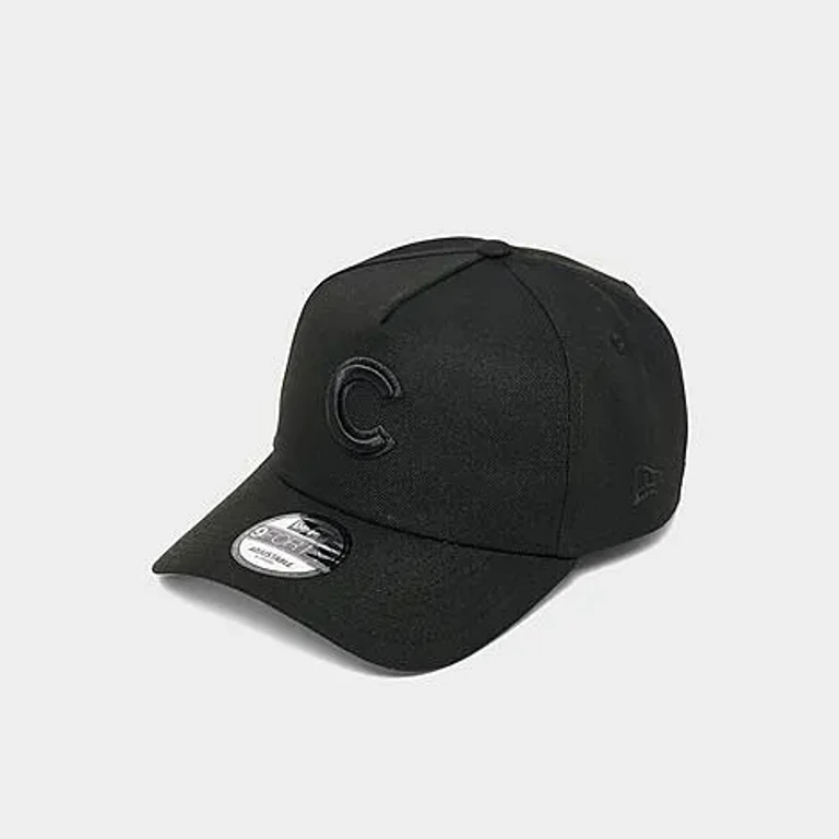 New Era Chicago Cubs MLB 9FORTY Tonal Snapback Hat in Black